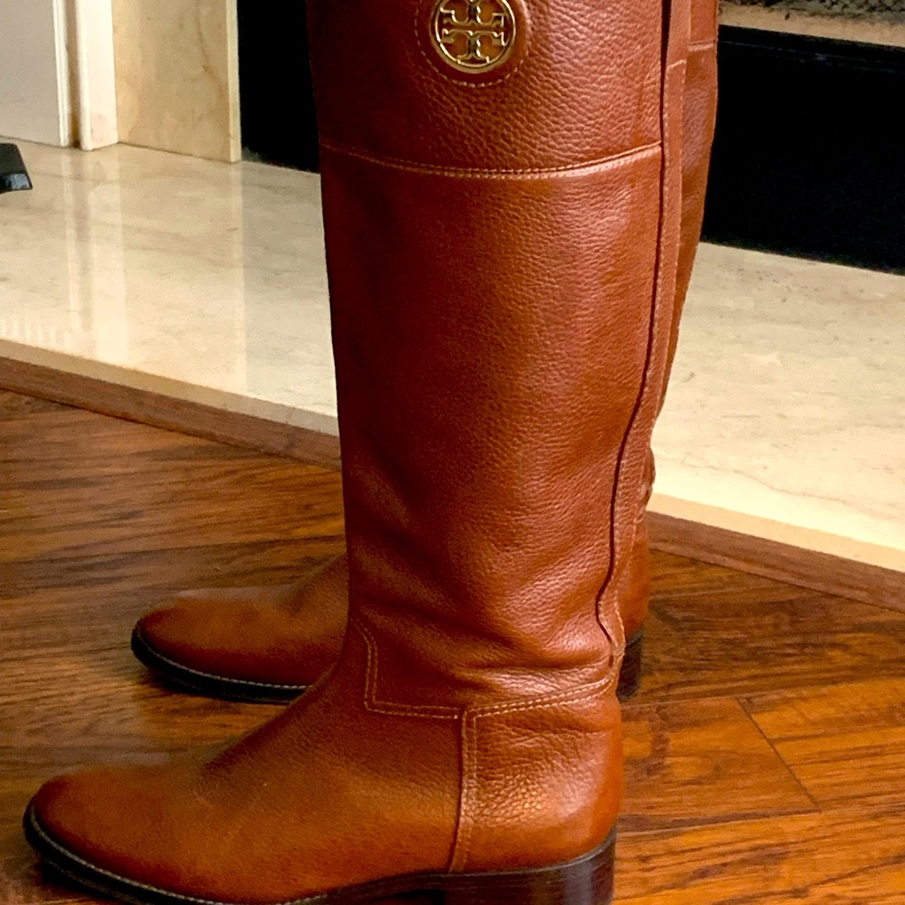 Tory Burch brown riding boots